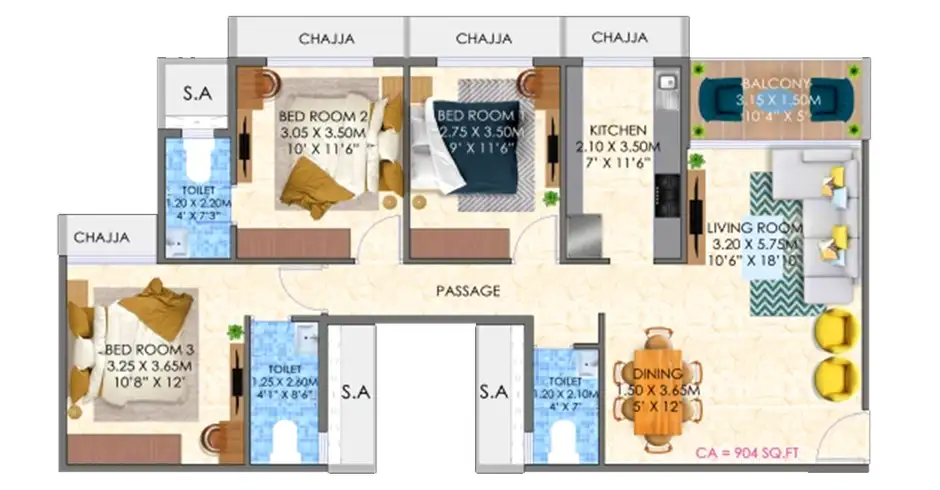 Tulsi Heritage Navi Mumbai Floor Plan